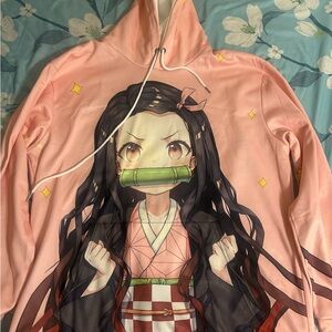 Pink Demon Slayer Nezuko Kamado hoodie